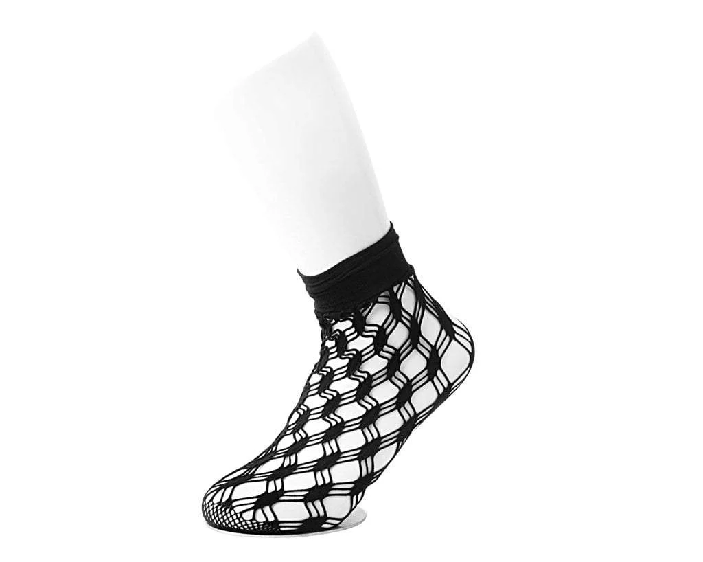 Black Assorted Fishnet 5-Pk Sock - Image 6
