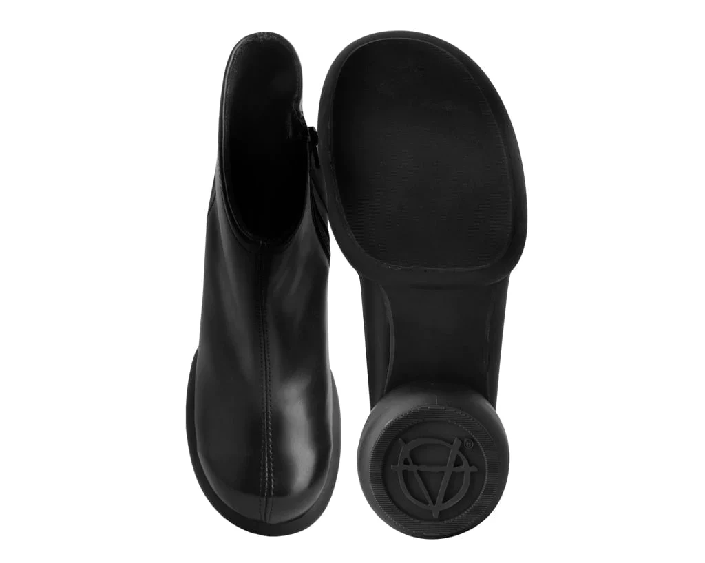 Black Burnished Bubble II Anarchic Zip Boot - Image 4