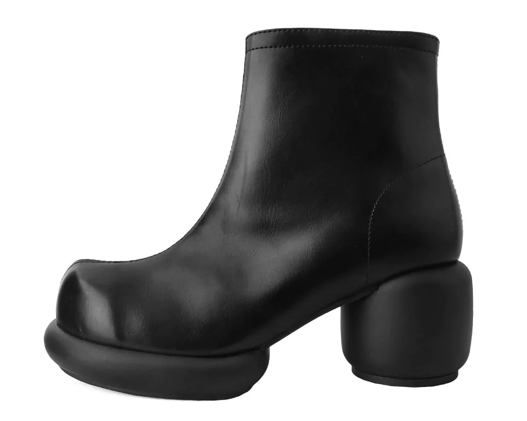 Black Burnished Bubble II Anarchic Zip Boot - Image 5