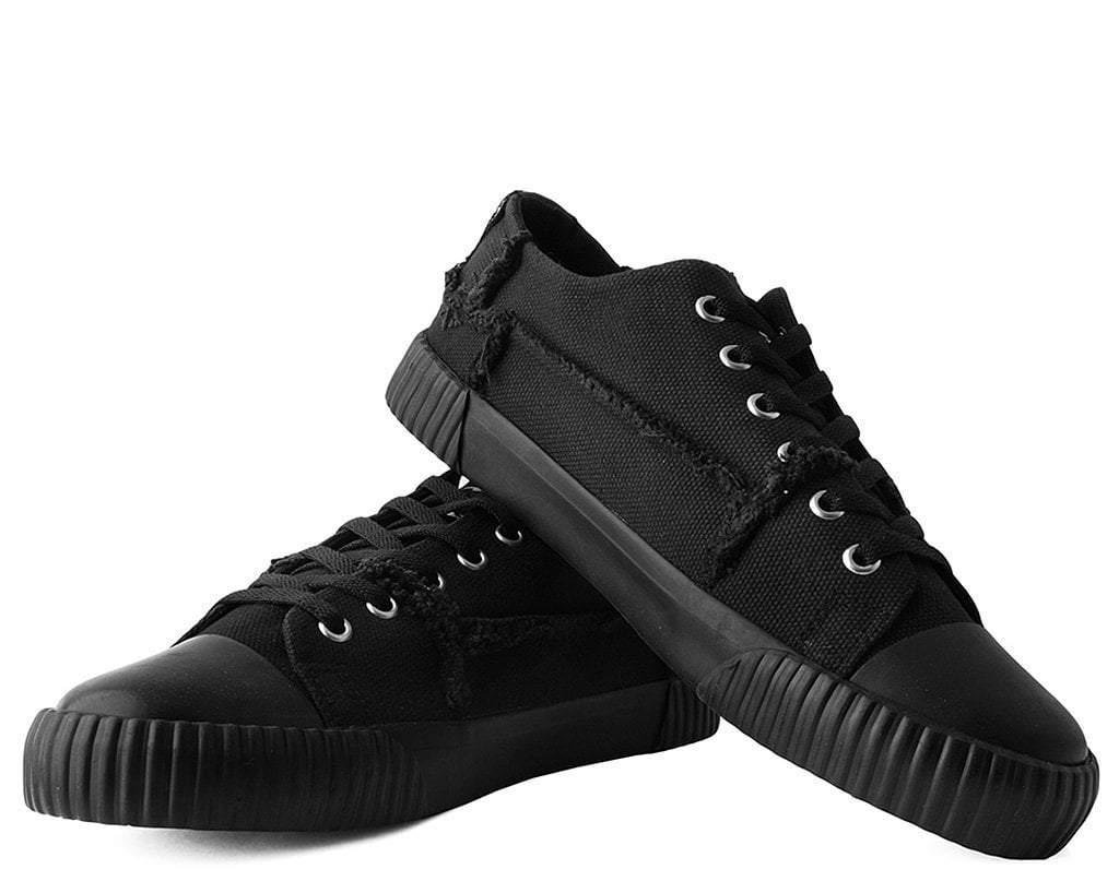 Black Canvas Low Top Sneaker - Image 3