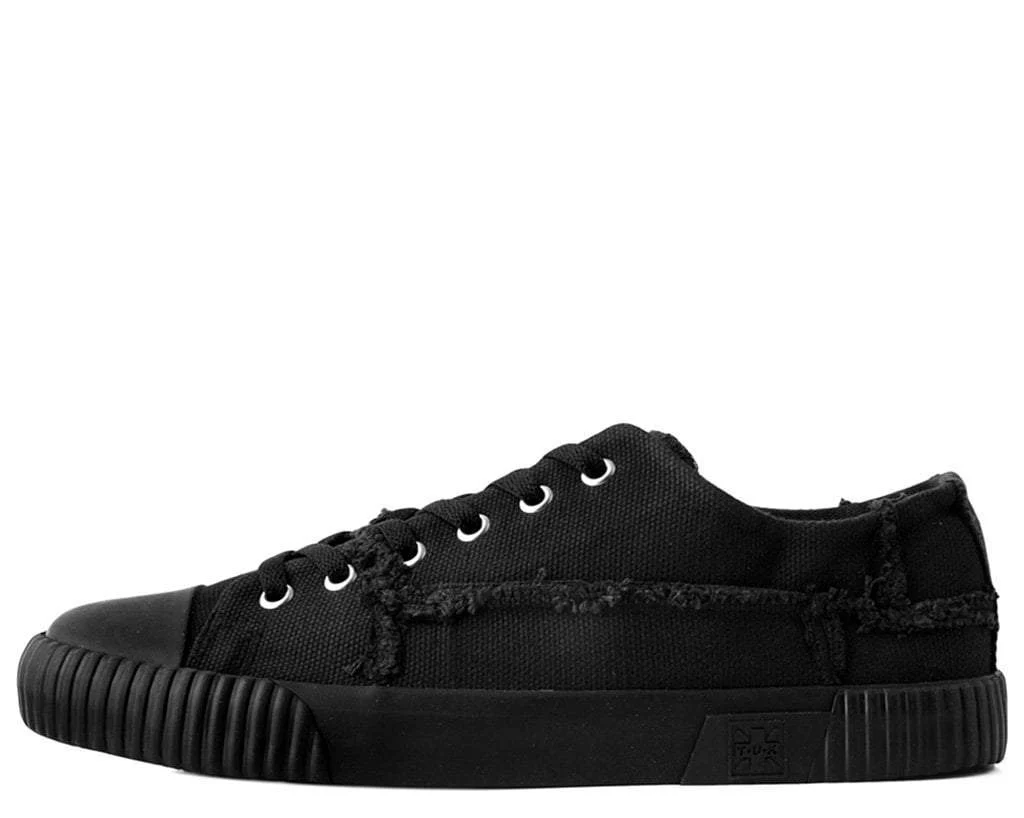 Black Canvas Low Top Sneaker - Image 4
