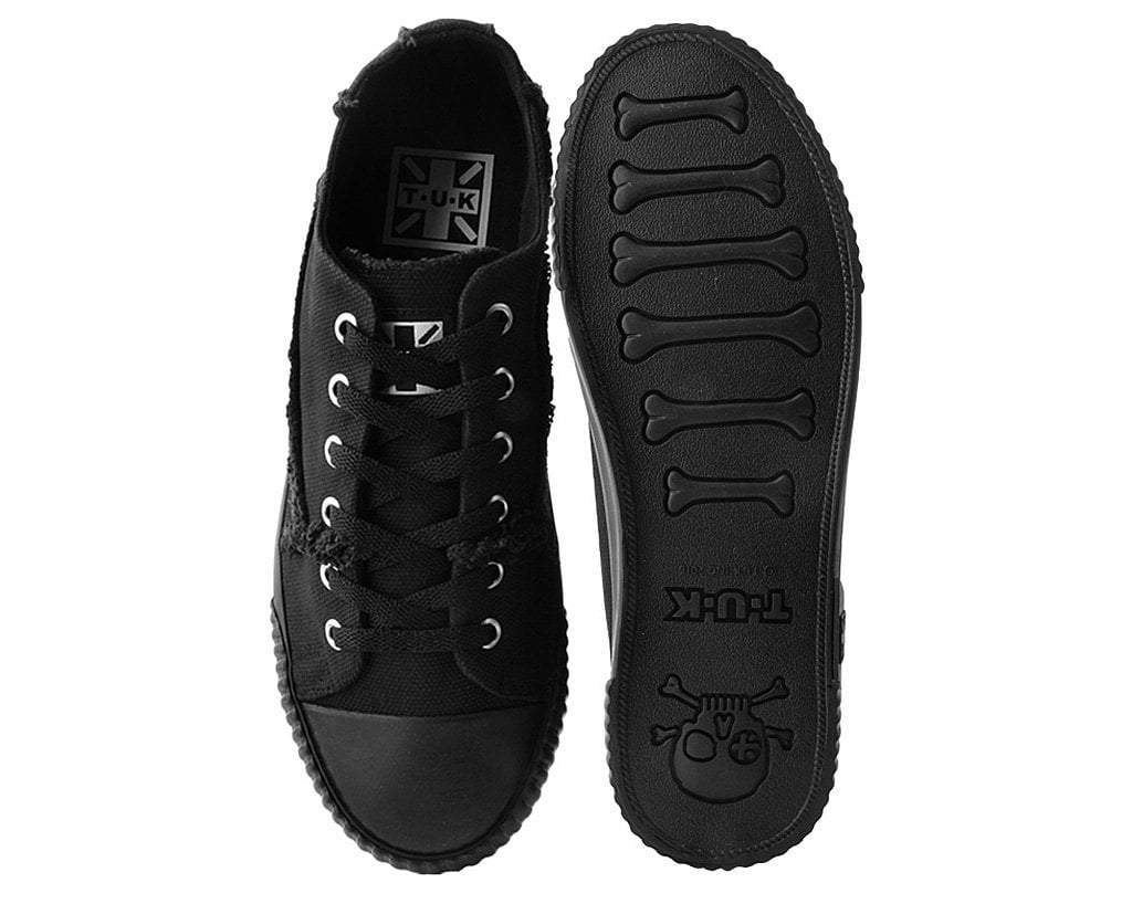 Black Canvas Low Top Sneaker - Image 5