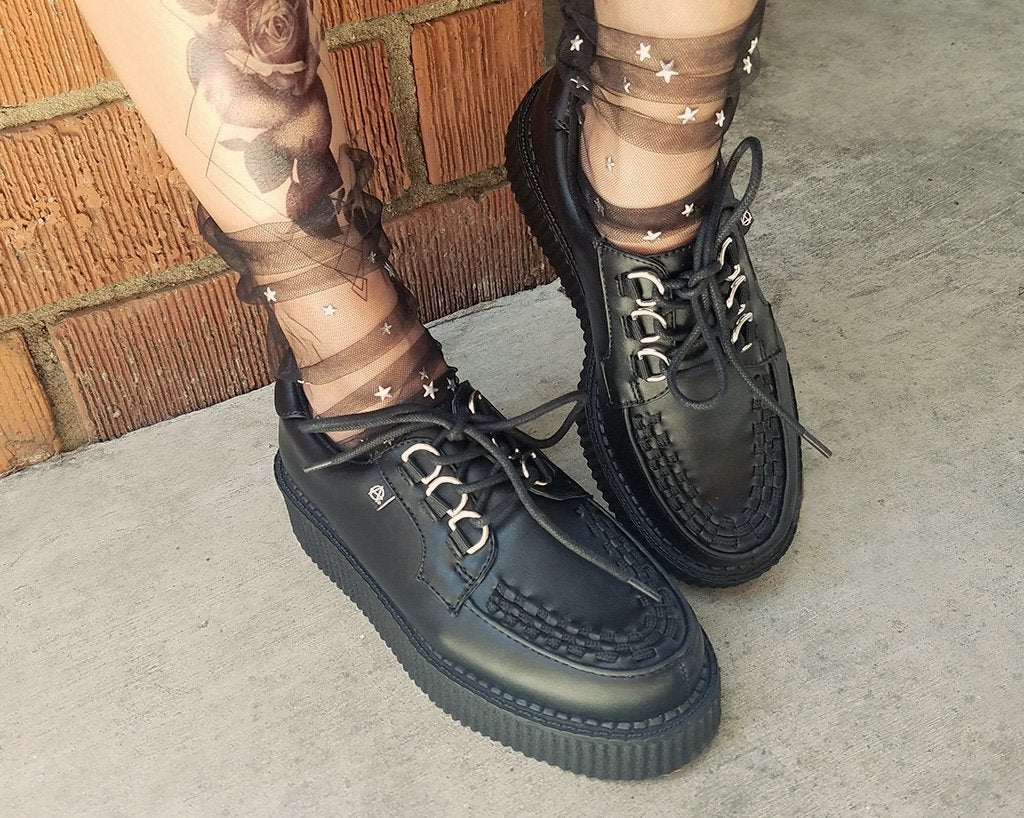Black Faux Leather Anarchic Creeper - Image 5