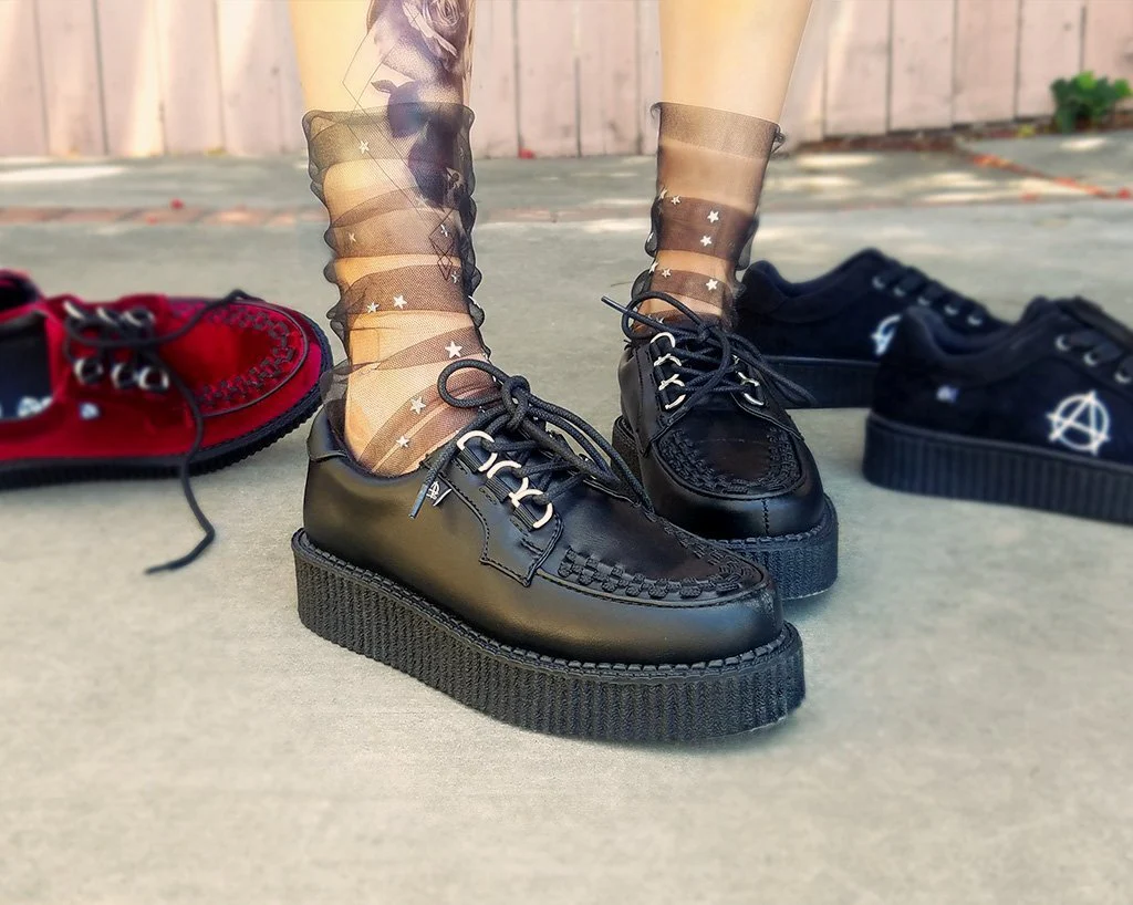 Black Faux Leather Anarchic Creeper - Image 6