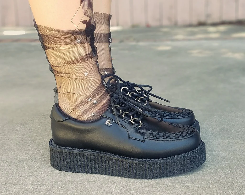 Black Faux Leather Anarchic Creeper - Image 7