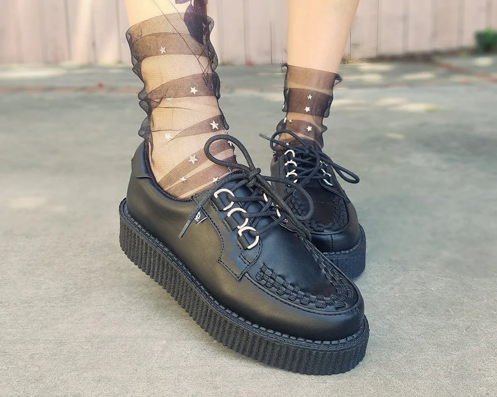 Black Faux Leather Anarchic Creeper - Image 8