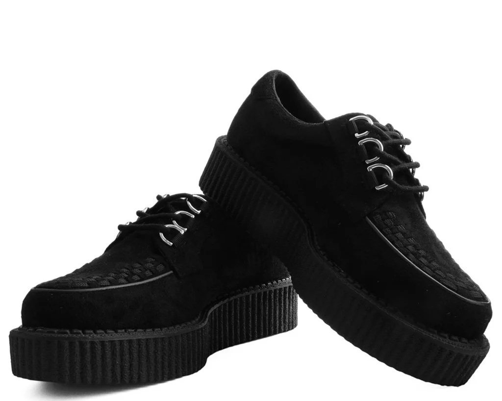 Black Faux Suede Anarchic Creeper - Image 3