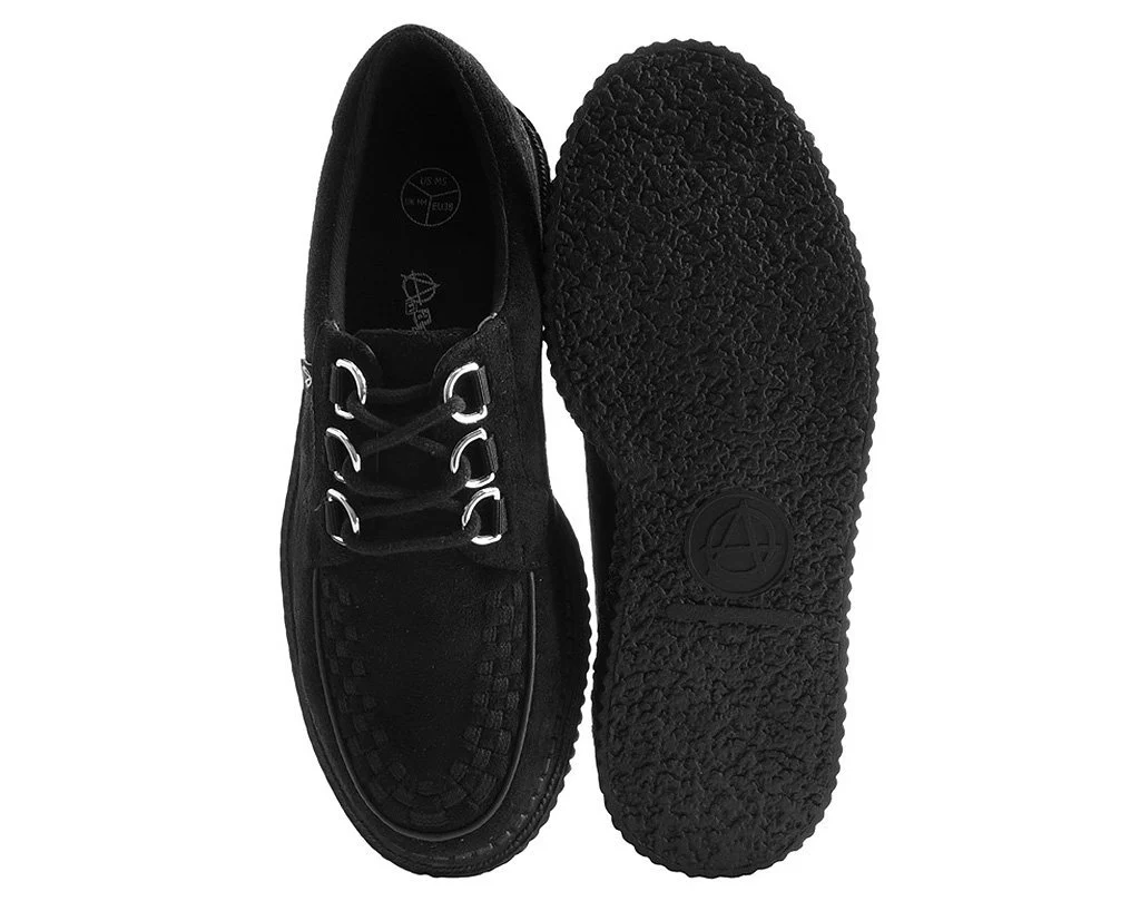 Black Faux Suede Anarchic Creeper - Image 5