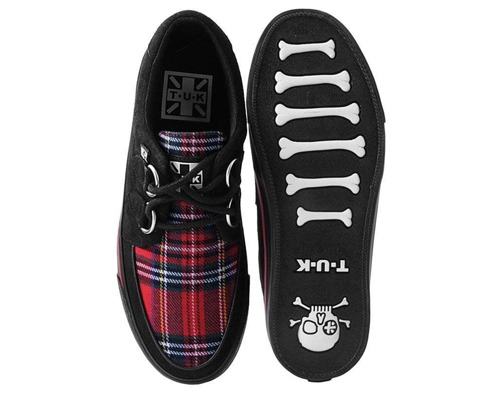 Black Faux Suede & Plaid VLK Sneaker - Image 5
