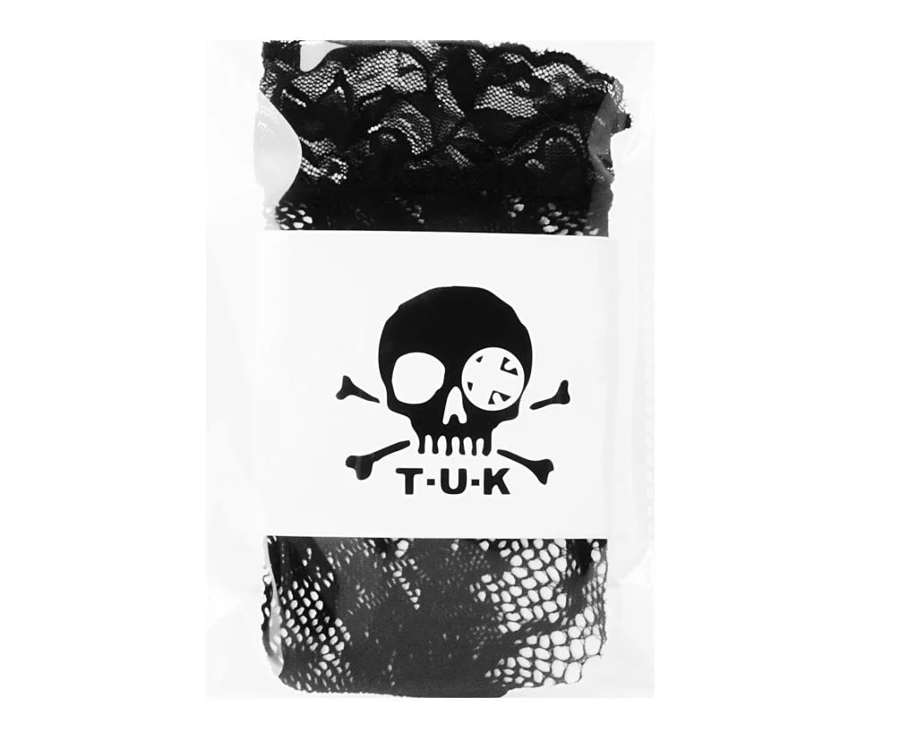 Black Floral Lace Crew Sock - Image 3