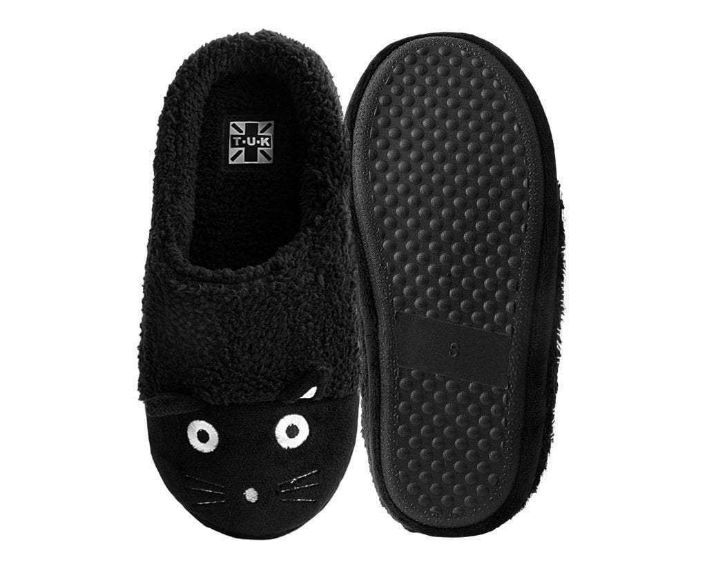 Black Fuzzy Kitty Slipper - Image 3