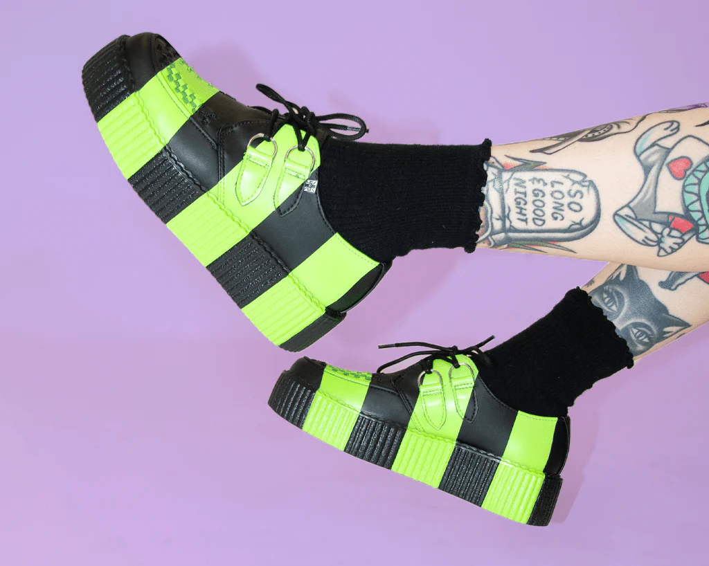 Black & Green Striped Viva Mondo Creeper - Image 2
