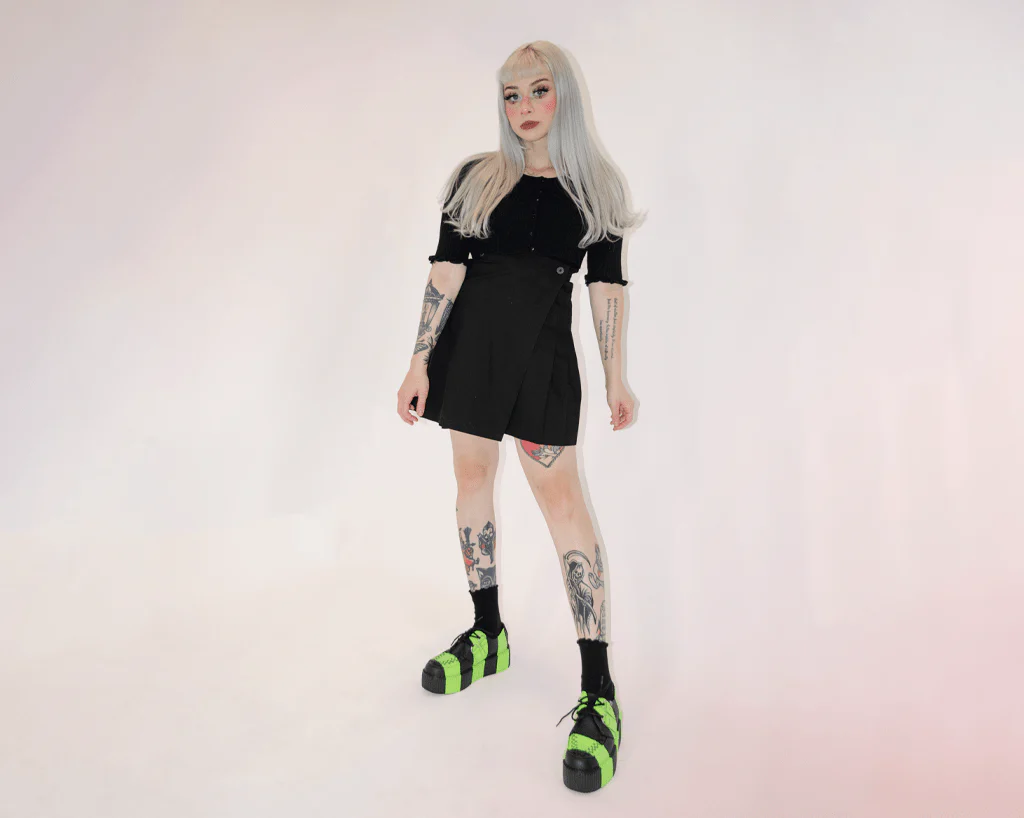 Black & Green Striped Viva Mondo Creeper - Image 6