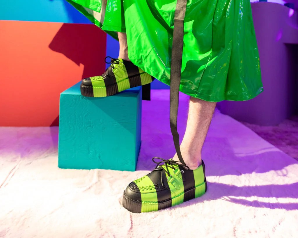 Black & Green Striped Viva Mondo Creeper - Image 7