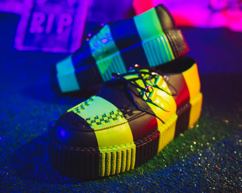 Black & Green Striped Viva Mondo Creeper - Image 8