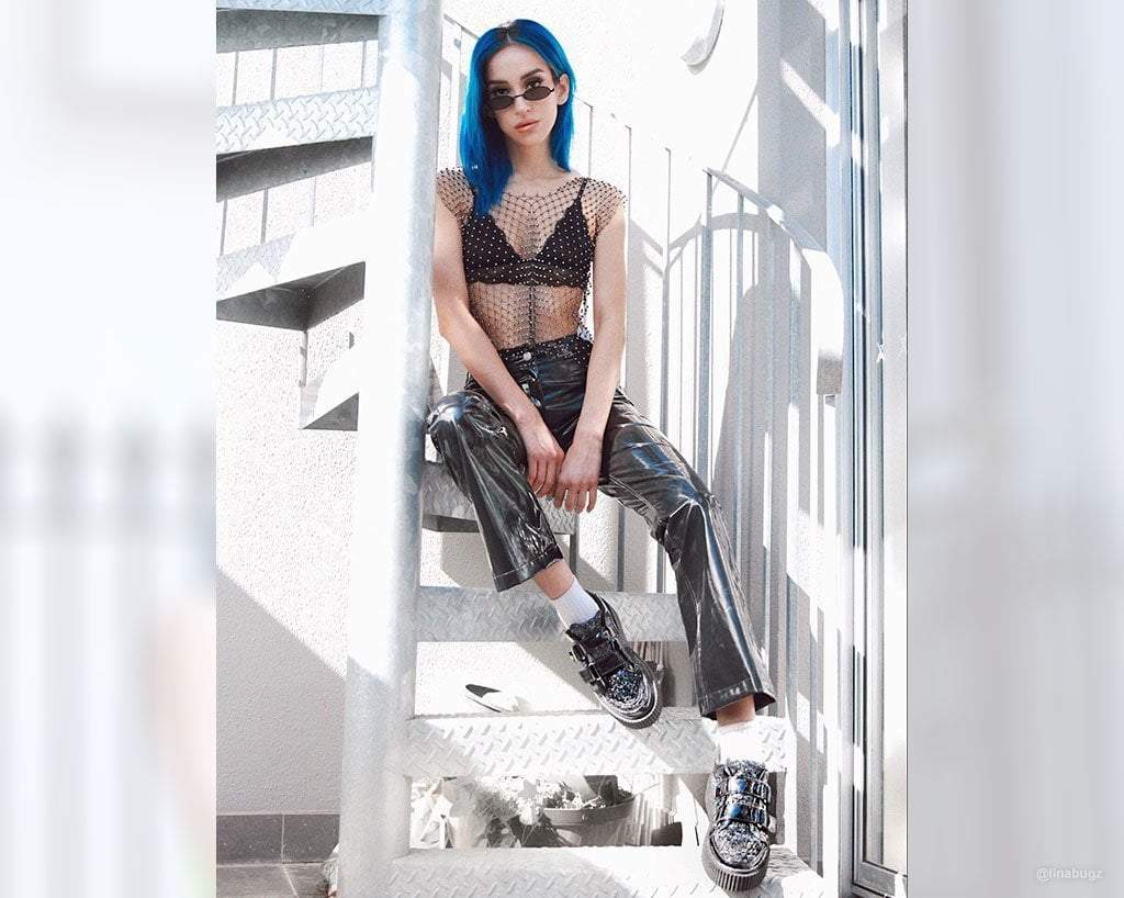 Black Hologram & Glitter Velcro Casbah Creeper - Image 7