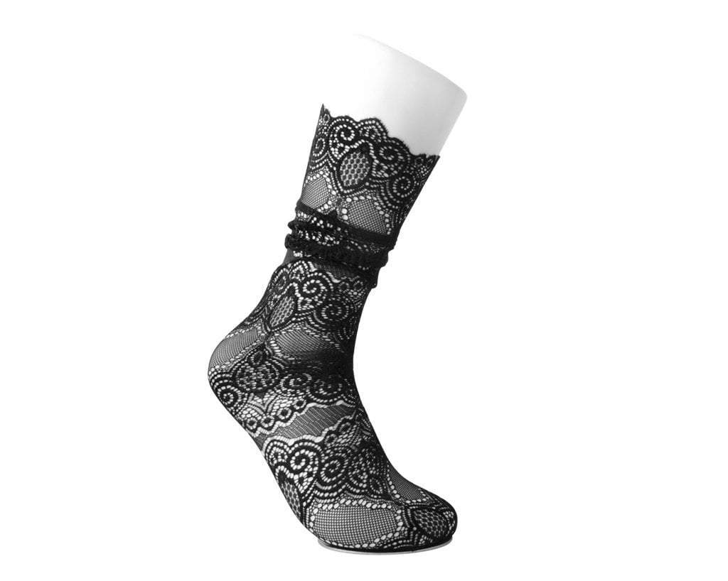 Black Lace Over-The-Knee Sock - Image 3