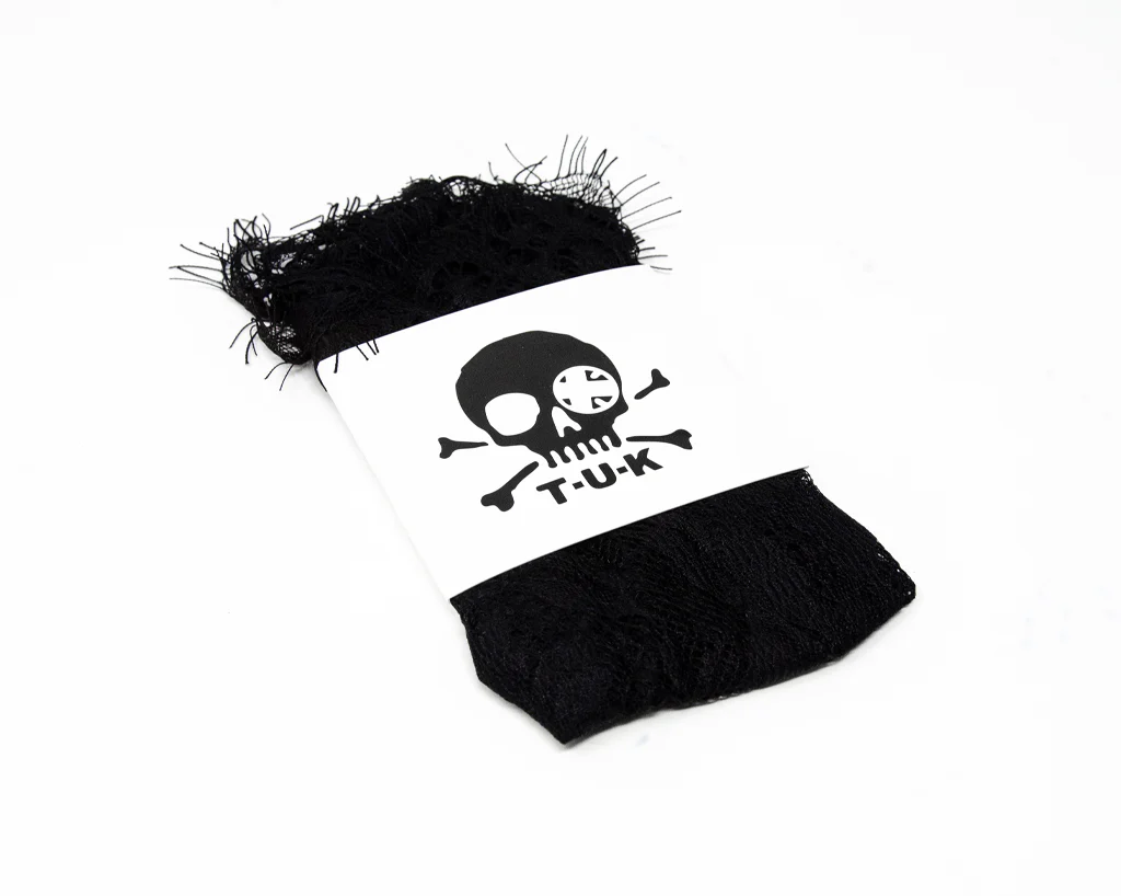 Black Lace Ribbon Tie Ankle Sock - Image 2