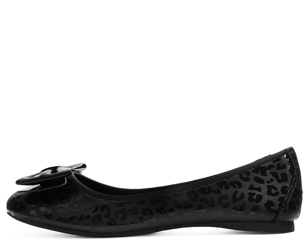 Black Leopard Patent Flat - Image 4