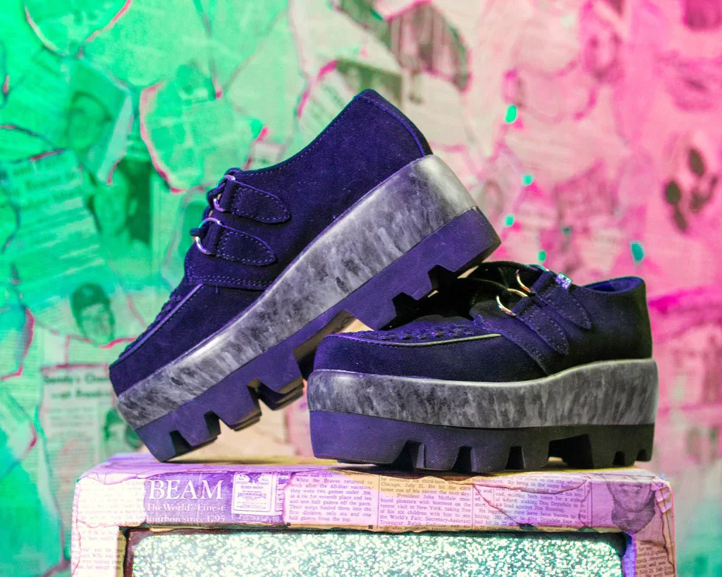 Black Marble Dino Lug Creeper - Image 2