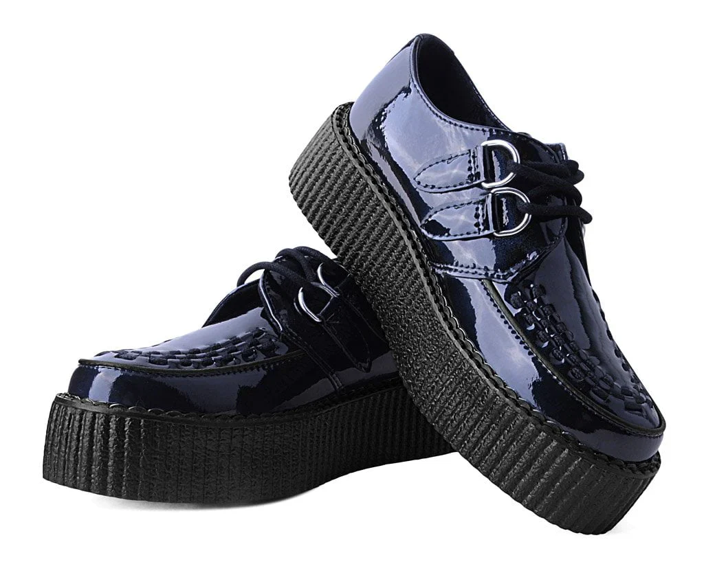 Black Metallic Sparkle D-Ring Mondo Creeper - Image 3