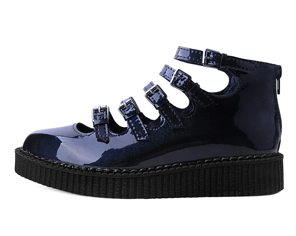 Black Metallic Sparkle Multi-Strap Mary Jane - Image 5