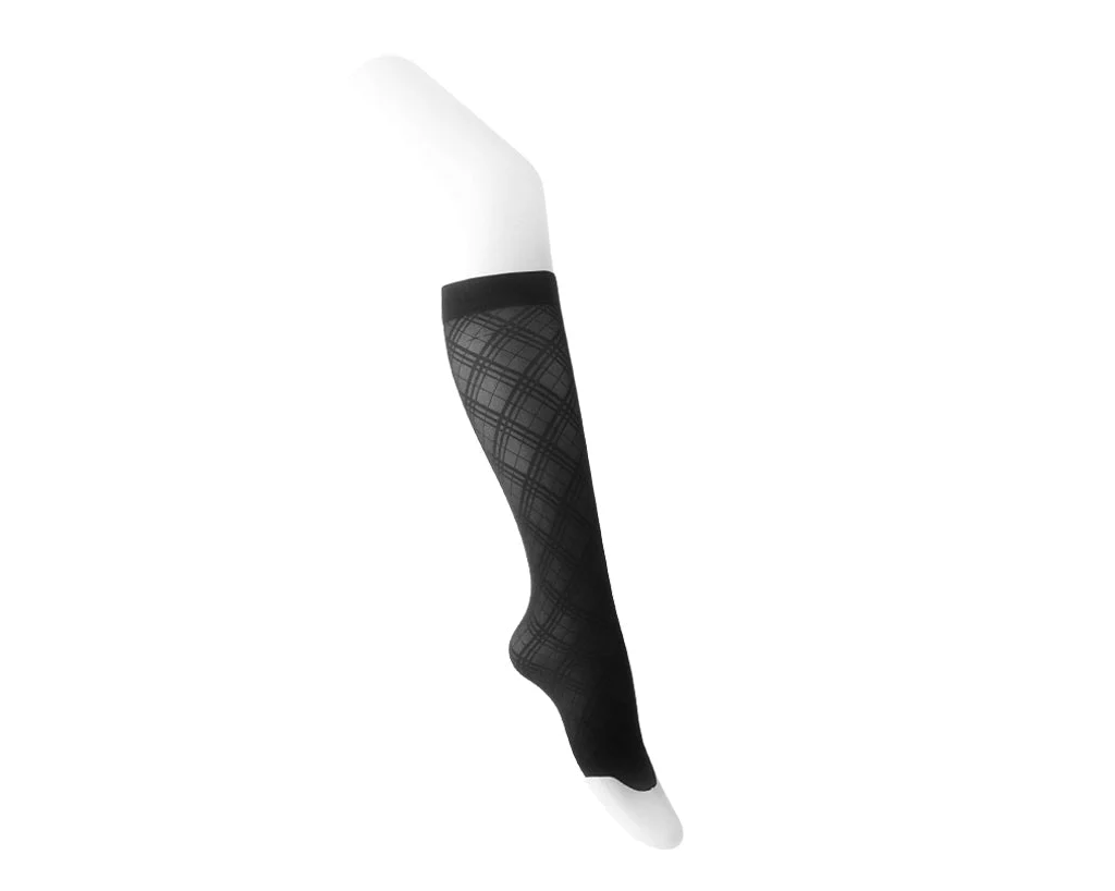 Black Over-The-Knee Mesh Sock - Image 4