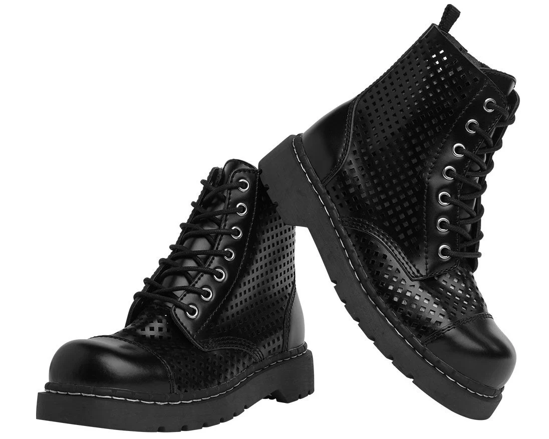 Black Perforated Boots - Image 2