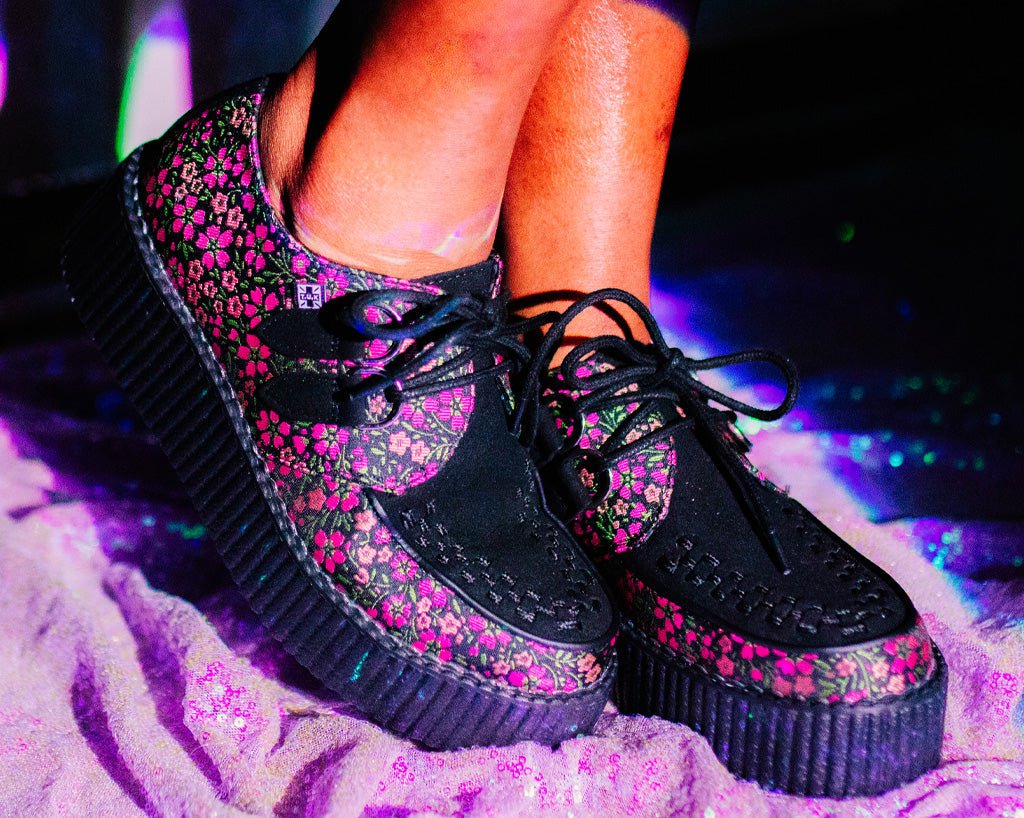 Black & Pink Floral D-Ring Viva Creeper - Image 2