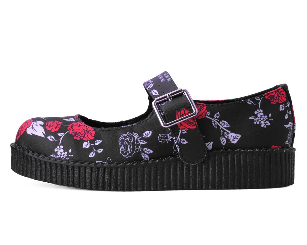 Black & Red Rose Viva Low Mary Jane - Image 5