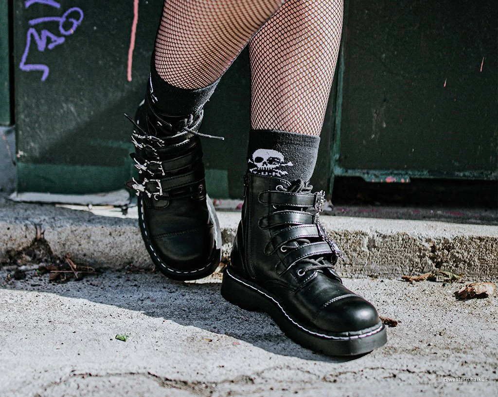 Black Skull Anarchic Boot - Image 6