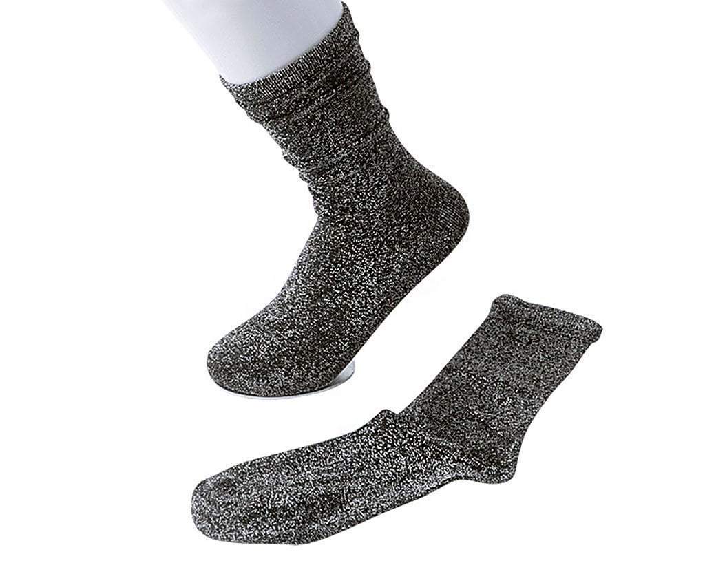 Black Sparkly Metallic Sock - Image 4