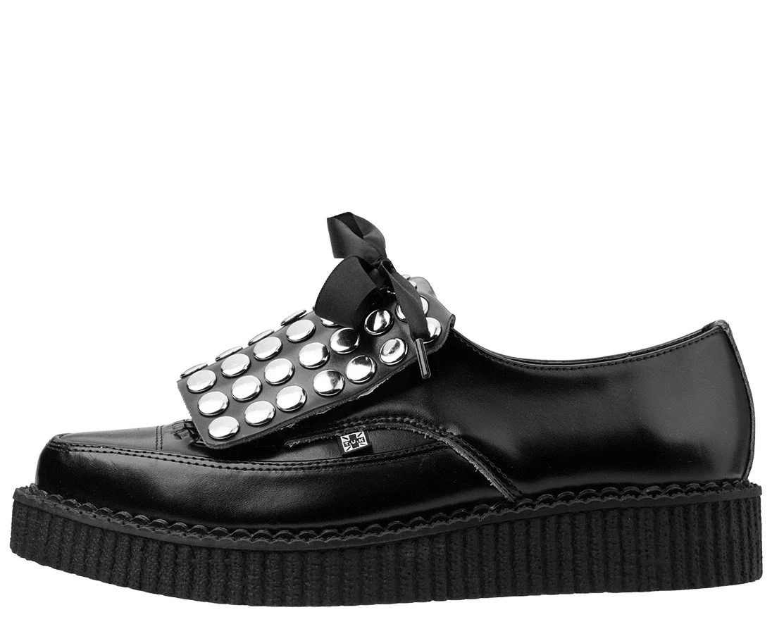 Black Studded Kilt Pointed Creeper - Image 3