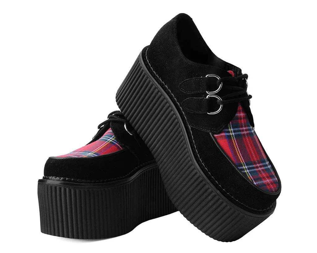 Black Suede & Red Tartan Stratocreeper - Image 3