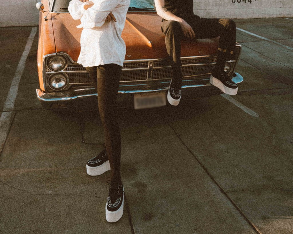 Black Suede White Interlace Stratocreeper - Image 6