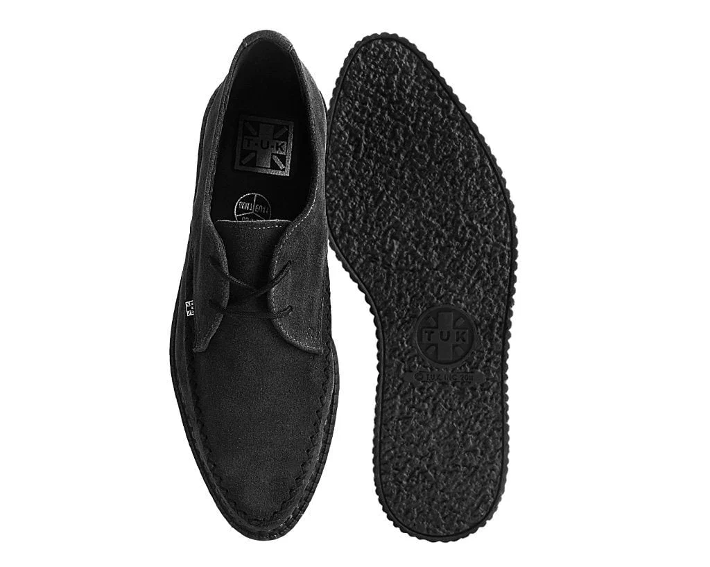  Black Suede X-Stitch Pointed Creeper - Image 4