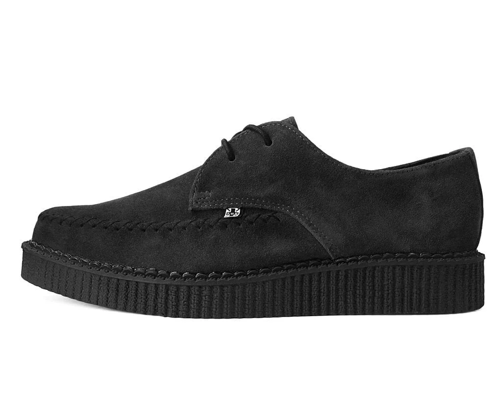  Black Suede X-Stitch Pointed Creeper - Image 5
