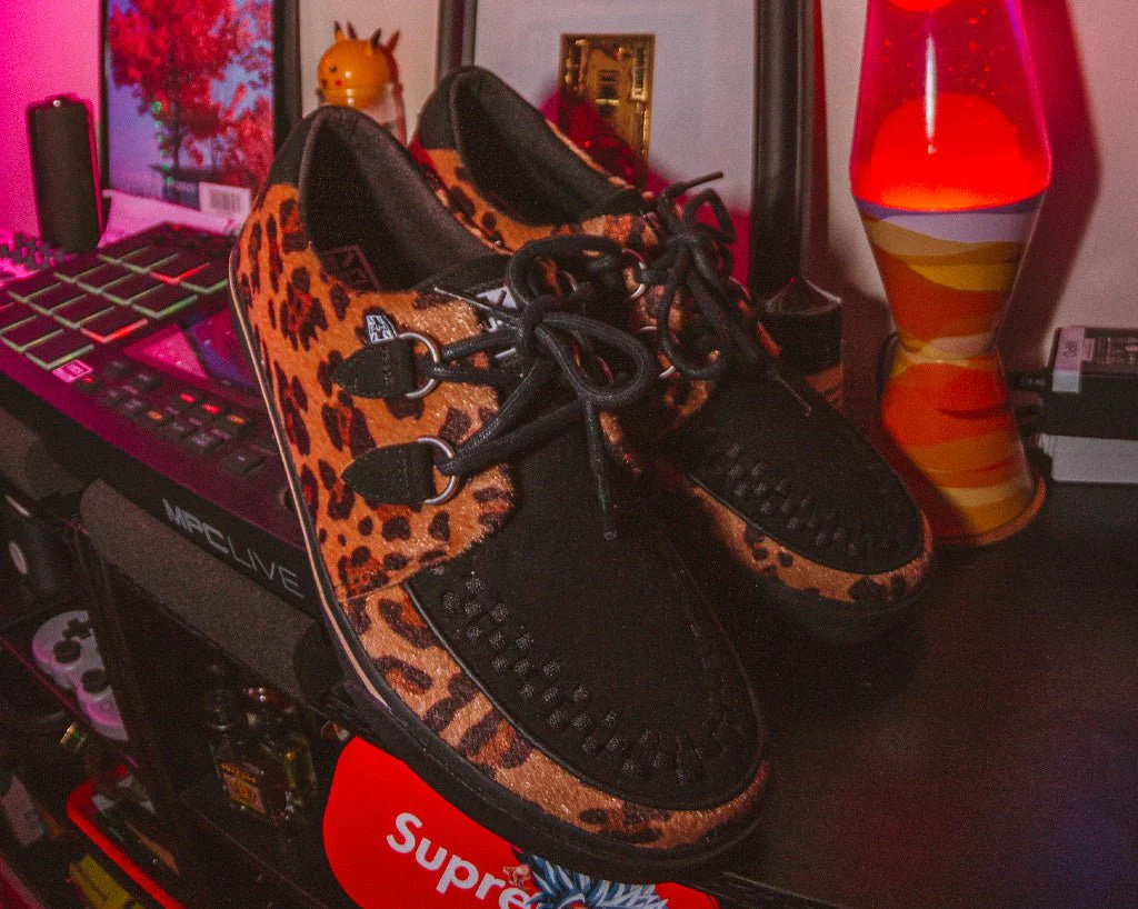 Black & Tan Leopard Hair Sneaker - Image 5