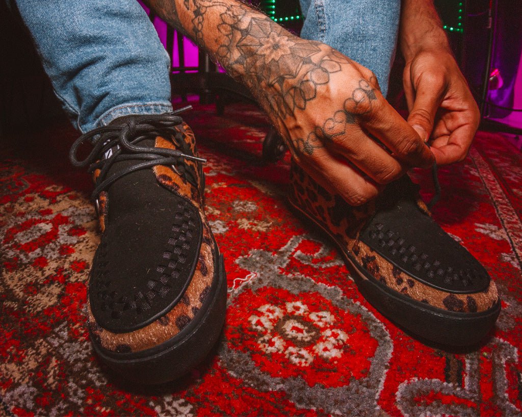 Black & Tan Leopard Hair Sneaker - Image 6