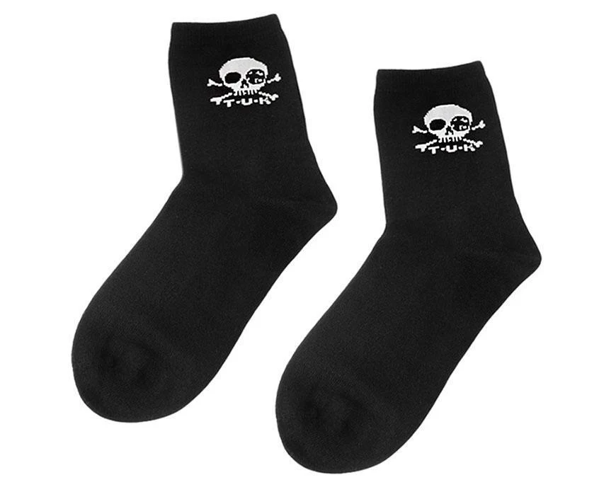 Black T.U.K. Skull Logo Men’s Sock - Image 3