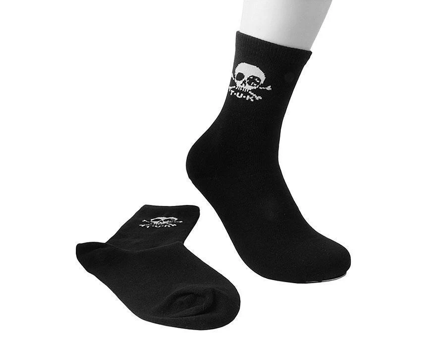 Black T.U.K. Skull Logo Women’s Sock - Image 4