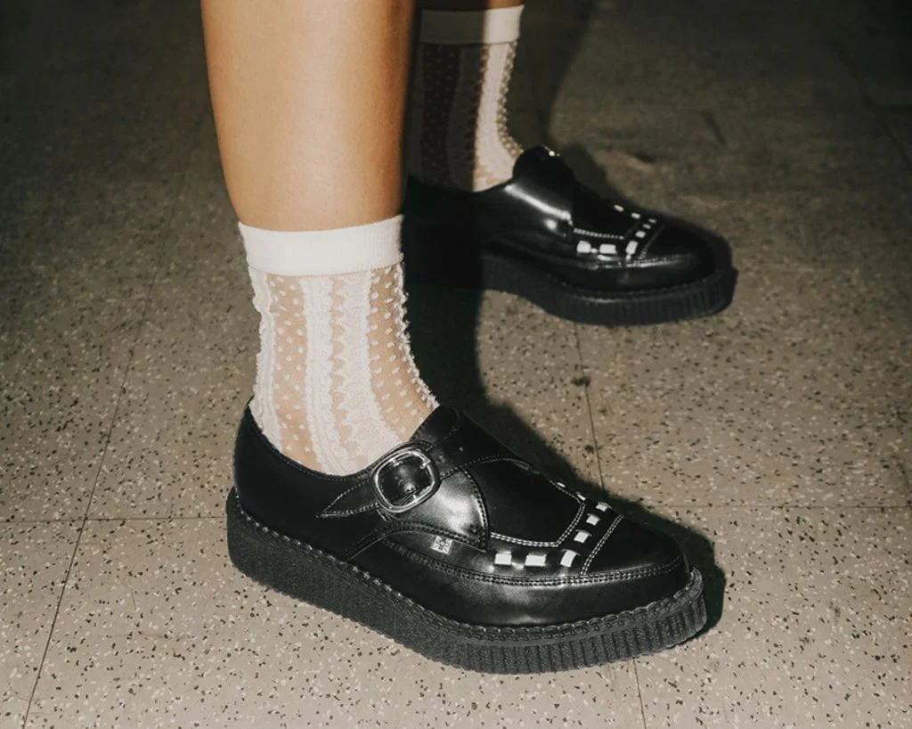 Black TUKskin™ Buckle Pointed Creeper - Image 2