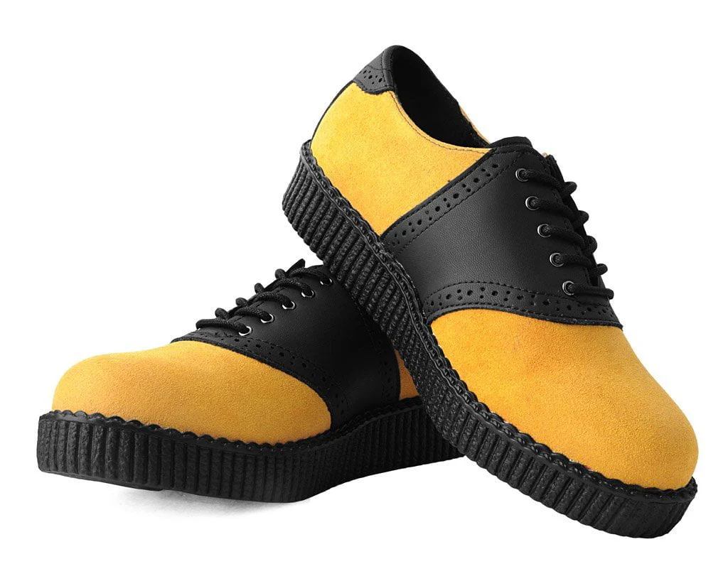 Black TUKskin™ & Mustard Suede Saddle Oxford - Image 3