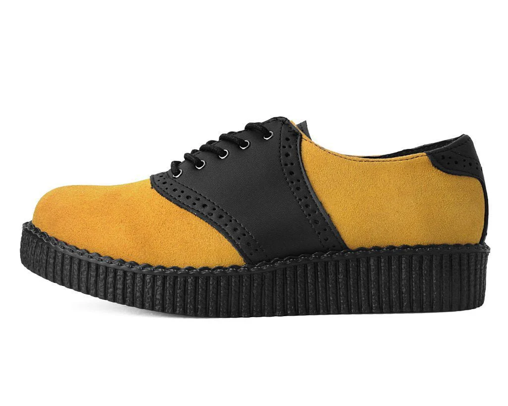 Black TUKskin™ & Mustard Suede Saddle Oxford - Image 5