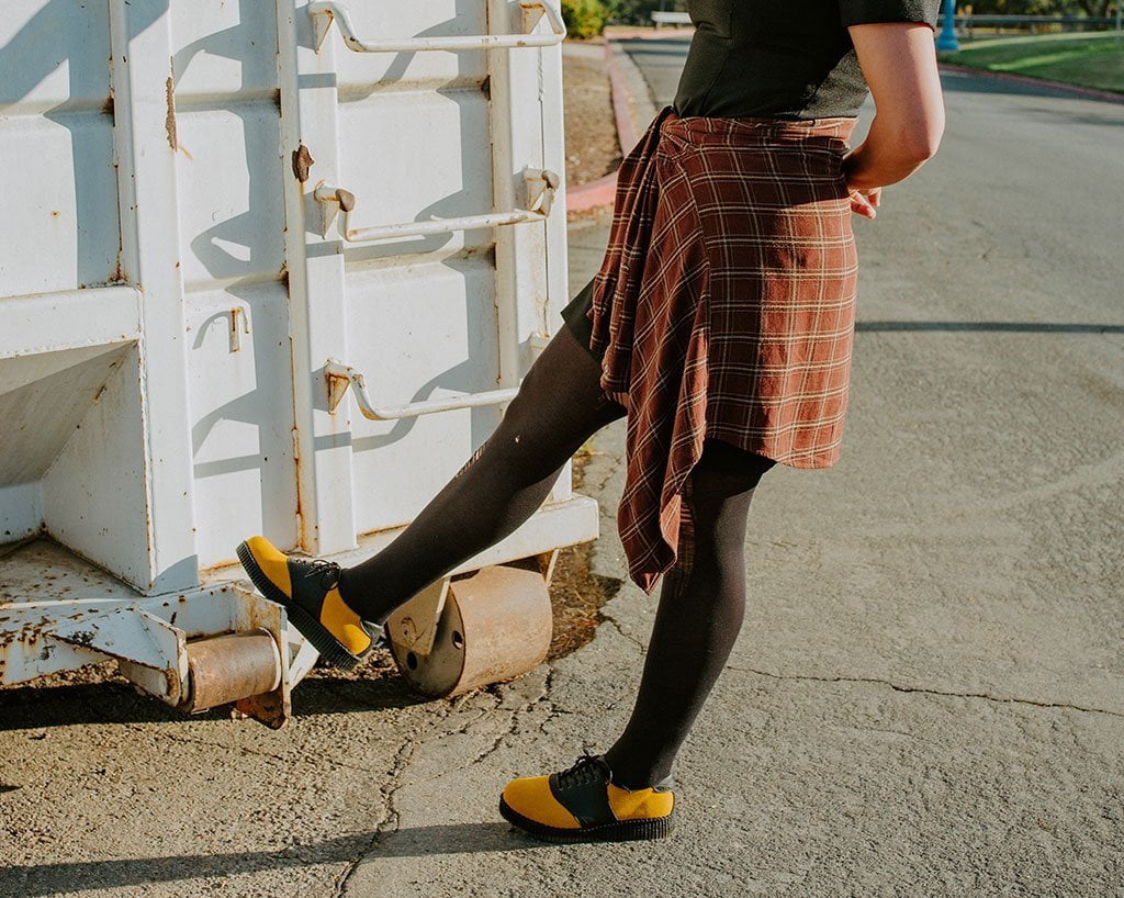 Black TUKskin™ & Mustard Suede Saddle Oxford - Image 6