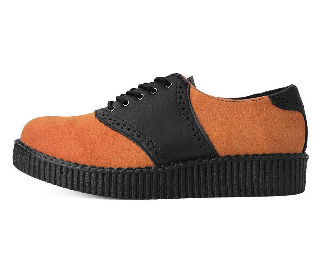 Black TUKskin™ & Orange Suede Saddle Oxford - Image 5