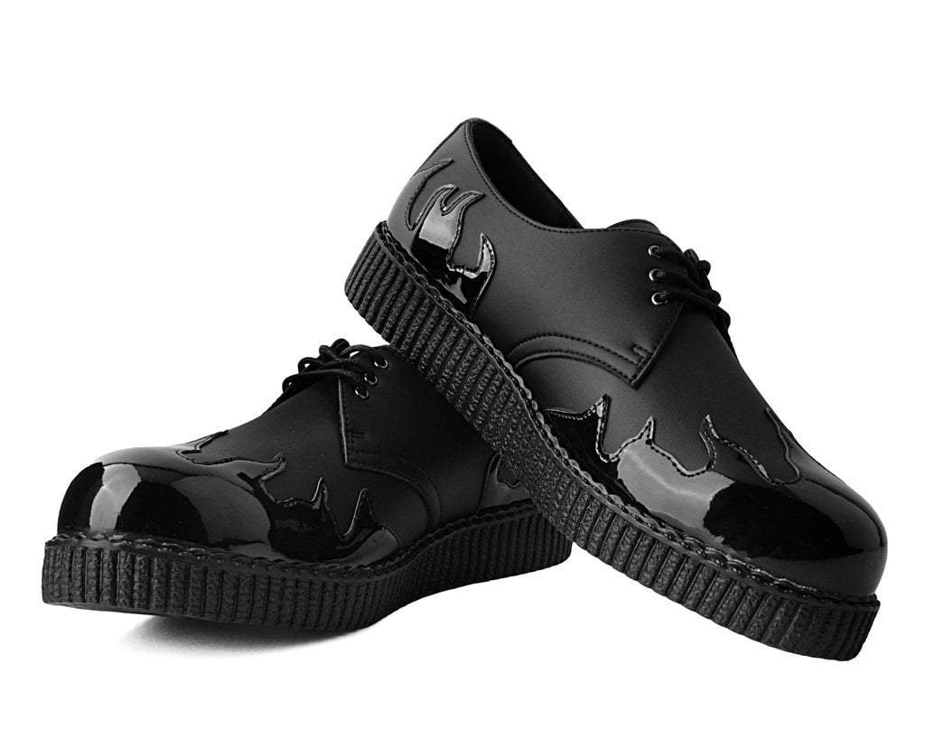 Black TUKskin™ & Patent Flame Creeper - Image 3