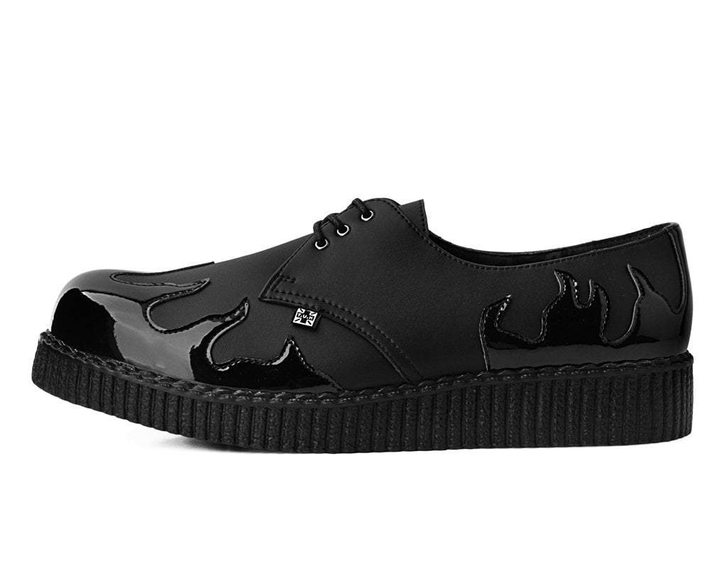 Black TUKskin™ & Patent Flame Creeper - Image 5