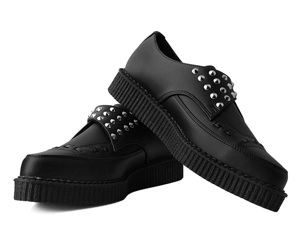 Black TUKskin™ Studded Buckle Pointed Creeper - Image 3