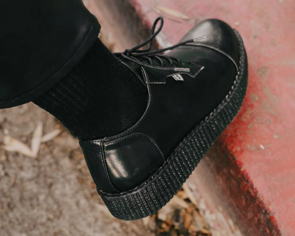 Black TUKskin™ Toe Cap Viva Low Creeper - Image 10
